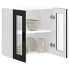 Image de Armoire murale de cuisine avec porte en verre Porto noir 854148
