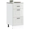 Image de Armoire de cuisine Porto blanc brillant bois ingénierie, meuble d'évier, meuble de cuisine avec tiroir, meuble de 854222