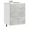Image de Meuble bas de cuisine "Lyon" Gris béton Bois d'ingénierie 854253