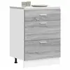 Image de Meuble bas de cuisine "Lyon" Gris Sonoma Bois d'ingénierie 854255