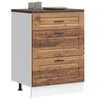 Image de Armoire de cuisine Porto vieux bois bois d'ingénierie, meuble d'évier, meuble de cuisine avec tiroir, meuble de 854267