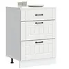 Image de Armoire de cuisine Lucca blanc bois d'ingénierie, meuble d'évier, meuble de cuisine avec tiroir, meuble de cuisine à 854269