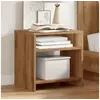 Image de Tables de chevet 2 pcs chêne artisanal bois d'ingénierie, armoire, armoire latérale, support de téléphone, table de 855765