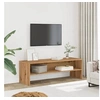 Image de Meuble TV chêne artisanal 120x40x40 cm bois d'ingénierie, banc TV, meuble hifi, centre de divertissement, buffet TV, 855767