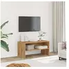 Image de Meuble TV chêne artisanal 80x40x40 cm bois d'ingénierie, banc TV, meuble hifi, centre de divertissement, buffet TV, 855771