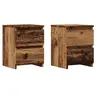 Image de Tables de chevet 2 pcs vieux bois 30x30x40 cm bois d ingénierie