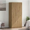 Image de Garde robe chêne artisanal 80x52x180 cm bois d ingénierie