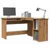 Image de Bureau d'angle chêne artisanal 120x140x75 cm bois d'ingénierie, bureau, bureau d'étude, mobilier de bureau à 855901