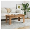 Image de Table basse chêne artisanal 100x60x42 cm bois d ingénierie