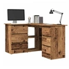 Image de Bureau d angle vieux bois 145x100x76 cm bois d ingénierie