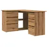 Image de Bureau d'angle Chêne artisanal 145x100x76 cm Bois d'ingénierie 855963