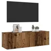 Image de Meuble TV mural vieux bois 100x30x30 cm bois d'ingénierie, support TV, armoire média, console TV, meuble HiFi, centre 856018