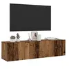 Image de Meuble TV mural vieux bois 120x30x30 cm bois d'ingénierie, support TV, armoire média, console TV, meuble HiFi, centre 856020