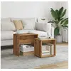 Image de Tables basses gigognes 2 pcs chêne artisanal bois d'ingénierie, table gigogne, table gigogne moderne, ensemble de 856051