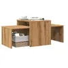 Image de Table basse chêne artisanal 100x48x40 cm bois d'ingénierie 856055