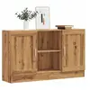 Image de Buffet chêne artisanal 120x30,5x70 cm bois d'ingénierie, armoire, placard, buffet haut, armoire latérale, armoire de 856163