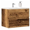 Image de Armoire de salle de bain vieux bois bois d'ingénierie, placard de lavabo de salle de bain, meuble de toilette, 856243