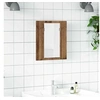 Image de Armoire de salle de bain à miroir LED vieux bois 40x12x45 cm, armoire à miroir de salle de bain, miroir de 856279