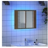 Image de Armoire à miroir LED chêne artisanal 60x12x45cm bois ingénierie, armoire à miroir, armoire de maquillage avec miroir, 856283