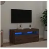 Image de Meuble TV avec lumières LED chêne artisanal bois d'ingénierie, support TV, meuble multimédia, console TV, meuble 856308