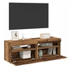 Image de Meubles TV avec lumières LED 2 pcs vieux bois bois d ingénierie