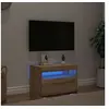 Image de Meuble TV avec lumières LED chêne artisanal bois d ingénierie