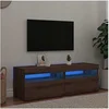 Image de Meubles TV avec lumières LED 2 pcs chêne artisanal