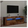 Image de Meuble TV avec lumières LED vieux bois bois d ingénierie