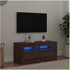 Image de Meuble TV avec lumières LED chêne artisanal bois d ingénierie