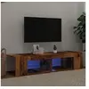 Image de Meuble TV avec lumières LED vieux bois bois d ingénierie