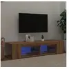 Image de Meuble TV avec lumières LED chêne artisanal bois d'ingénierie, support TV, meuble multimédia, console TV, meuble 856324