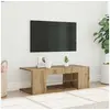 Image de Meuble TV avec lumières LED chêne artisanal bois d'ingénierie, support TV, meuble multimédia, console TV, meuble 856326