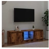 Image de Meuble TV avec lumières LED vieux bois bois d'ingénierie, support TV, meuble multimédia, console TV, meuble hifi, 856347