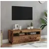 Image de Meuble TV avec lumières LED vieux bois bois d'ingénierie, support TV, meuble multimédia, console TV, meuble hifi, 856355