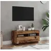 Image de Meuble TV avec lumières LED vieux bois bois d'ingénierie, support TV, meuble multimédia, console TV, meuble hifi, 856357