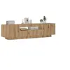 Image de Meuble TV avec lumières LED chêne artisanal bois d'ingénierie, support TV, meuble multimédia, console TV, meuble 856360