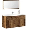 Image de Armoire de salle de bain et miroir vieux bois bois d'ingénierie, armoire de salle de bain, meuble de salle de bain, 856381