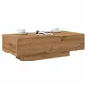 Image de Table basse chêne artisanal 100x49,5x31 cm bois d'ingénierie 856405