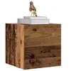 Image de Meuble TV mural vieux bois 30,5x30x30 cm, meuble TV, armoire multimédia, meuble latéral, meuble multimédia, meuble 856412