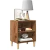 Image de Table de chevet vieux bois 40x30x50 cm bois d'ingénierie