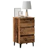 Image de Table de chevet avec pieds en métal vieux bois 40x35x69 cm, armoire de chevet, table de nuit, armoire latérale, table 856424