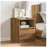 Image de Table de chevet chêne artisanal 40x40x50 cm bois d'ingénierie, meuble de chevet, table d'appoint, armoire de lit, 856500