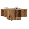Image de Table basse vieux bois 60x60x31,5 cm bois d'ingénierie, table d'appoint, table de salon, table latérale, bout de 856550