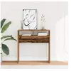 Image de Table console vieux bois 78x30x80 cm bois d'ingénierie, table de canapé, table console de couloir, support de 856620