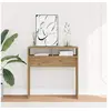 Image de Table console chêne artisanal 78x30x80 cm bois d ingénierie