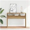 Image de Table console chêne artisanal 105x30x80 cm bois d'ingénierie, bout de canapé, table de couloir, support de couloir, 856623