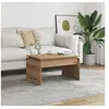 Image de Table basse chêne artisanal 68x50x38 cm bois d ingénierie