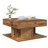 Image de Table basse vieux bois 55x55x30 cm bois d'ingénierie, table d'appoint, table de salon, table latérale, bout de 856632