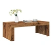Image de Table basse vieux bois 102x50x35 cm bois d'ingénierie, table latérale, table de salon, table d'accent, bout de 856682