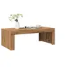 Image de Table basse chêne artisanal 102x50x35 cm bois d'ingénierie, table latérale, table de salon, table d'accent, bout de 856683